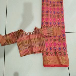 Pink Patola Saree