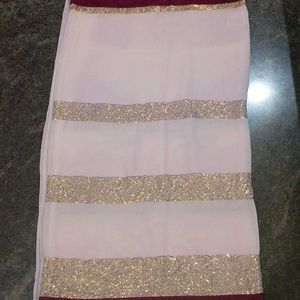 Frequency work saree with gold border