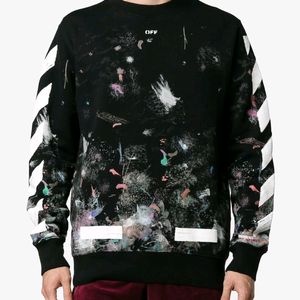 OFF-WHITE Galaxy Brushed Print Sweatshirt 'Black'