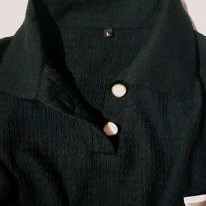 Polo Black Y2k Runched Pinteresty Classy Top