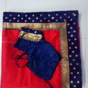 Saree With Stiched Blouse