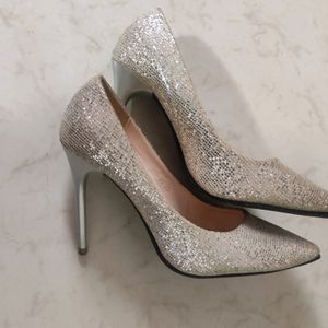 (Size- 35)Silver Stilletos