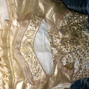 Bridal Lehenga Colour Cream