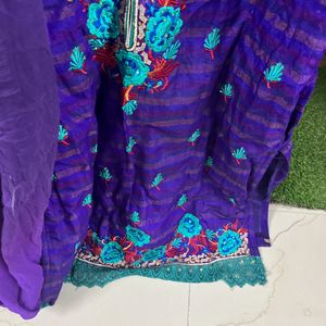 New Purple Designer Embroidery Suit
