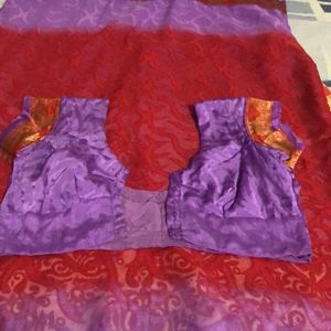 Lavender And Maroon Saree