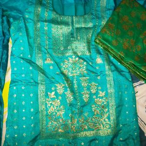 New Pure Silk Suit With Heavy Dupatta