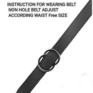 Women Stylish Black Belt With Silver Buckle