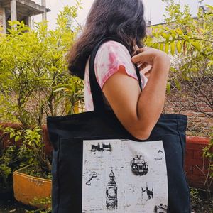 Black Tote Bag For Everyday Use