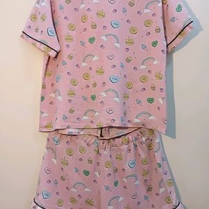 Pink Shorts Night Suit