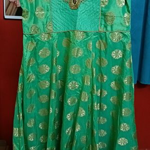 Green Anarkali Chudithar