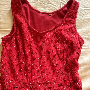 Cute Flared Mini Red Dress