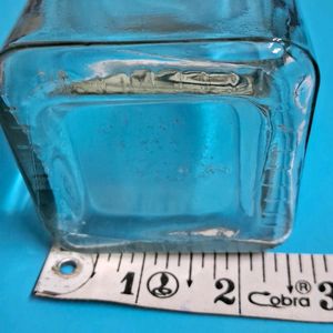 Clear Glass Bottle - Square Shape