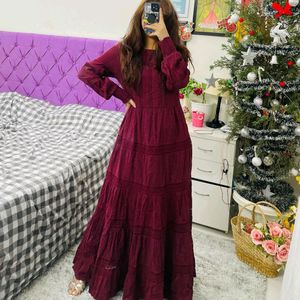 Maroon Party wear Dress