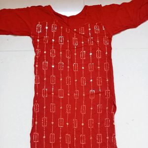 Red Kurta Set