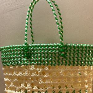 New Green With White Basket