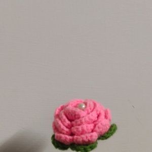 Crochet Pink Rose