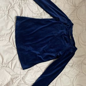 Pantaloons Velvet Boat Neck Top