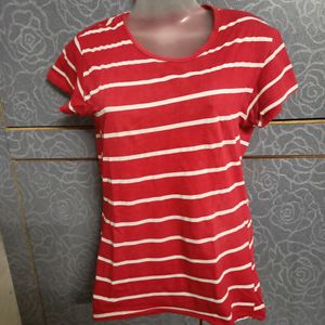 Red White Lining T-shirt