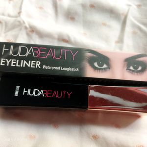 Huda Beauty Eyeliner, Mascara, Compact & Green Tea Primer