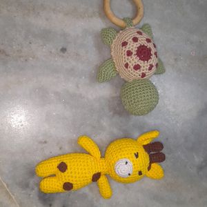 Kids Teether Toys With Little Sound In Tortoise