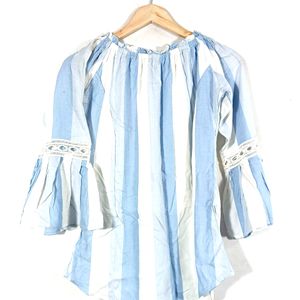 Pastel Blue Striped Top (Women)