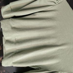 Olive Green Korean Top