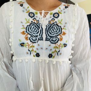 White Boho Dress