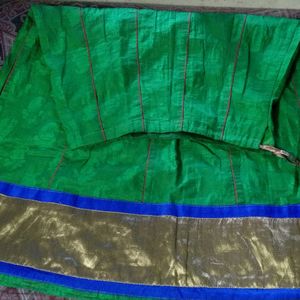 Green Ethnic Dhawani Skirt