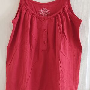 Beautiful Red Sleeveless Top