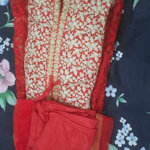 Heavy Work Gown With A Dupatta N Pant