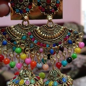 Fashion Earrings And With Two Juda Pins