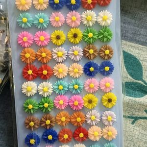 8 Colourful Flower Earrings