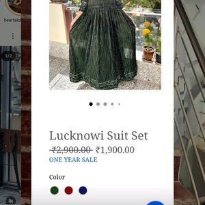 Heavy Lucknowvi Gown With Duppta