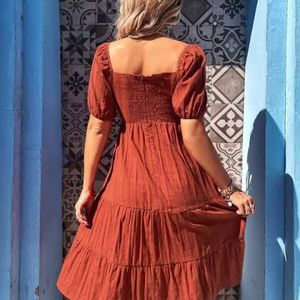 One Piece And Puff Sleeve Dress Combo