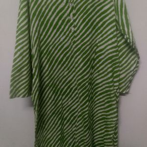 Green Lahariya Kurti