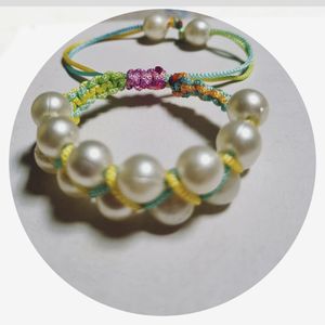 Handmade Pearl Macrame Bracelet