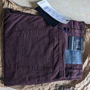 Nautica Smart Trousers Maroon New (W32-34)