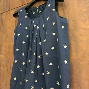 Blue Top With Star Pattern