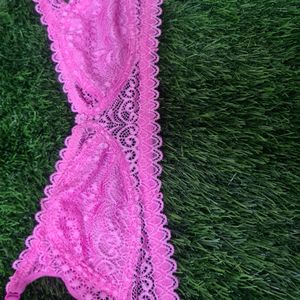 beautiful Sexy Net Bra Pack Of 1 Pink