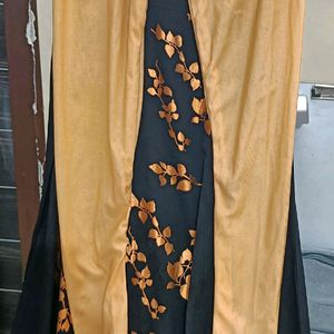 Black And Orange Colour Ka Kurta Set