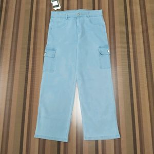 AS-50 Size 32 Cargo Straight Women Denim Jeans