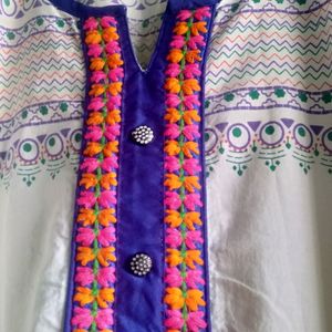 New Neck Embroidery Kurti