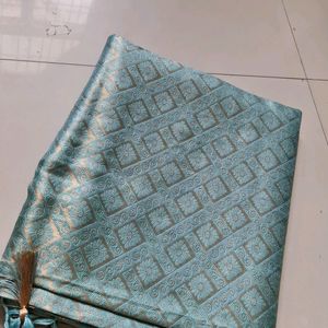 Aqua Green Kanjeewaram Look New Saree ♥️