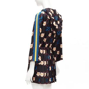 GUCCI 2023 Pikarar black kawaii print zip pleats