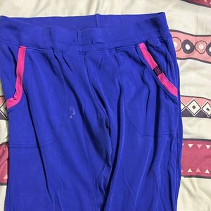 Blue 3/4 Active Pants