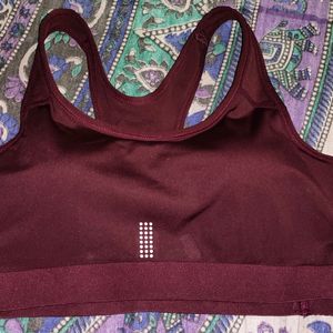 Negotiable. Sports Bra In Stylish Maroon Colour