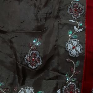 Pure Upada Silk Handwork Border Saree