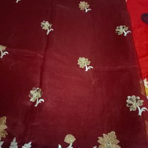 Maroon Brasso Saree