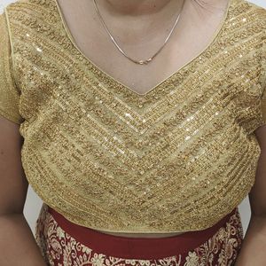 Brand New Fancy Golden Blouse