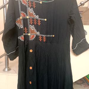 Black Kurta 😎size-M-Bust-34